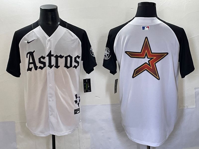 Men 2025 Houston Astros Blank White Black Five generations Joint Name Nike MLB Jersey style 13->houston astros->MLB Jersey